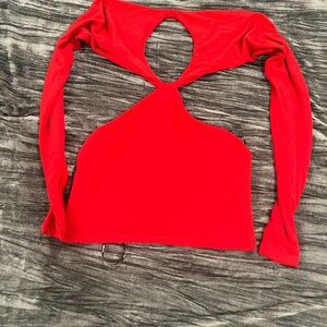Seroya Red Women's Top Size S